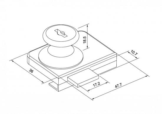 Замок мебельный 805 пк хром мастер